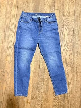 Old Navy Women's Super Skinny Ankle Mid-Rise Jeans - Stretch Denim